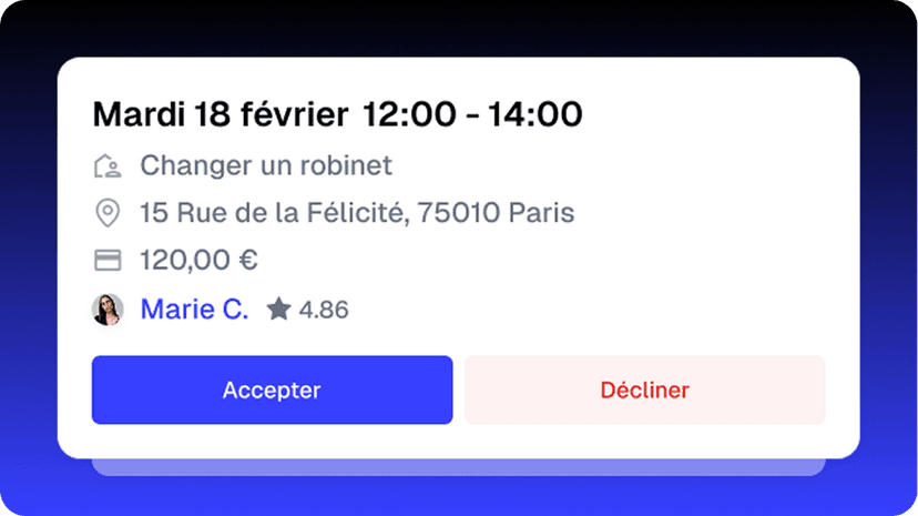 Réception de missions Domuse